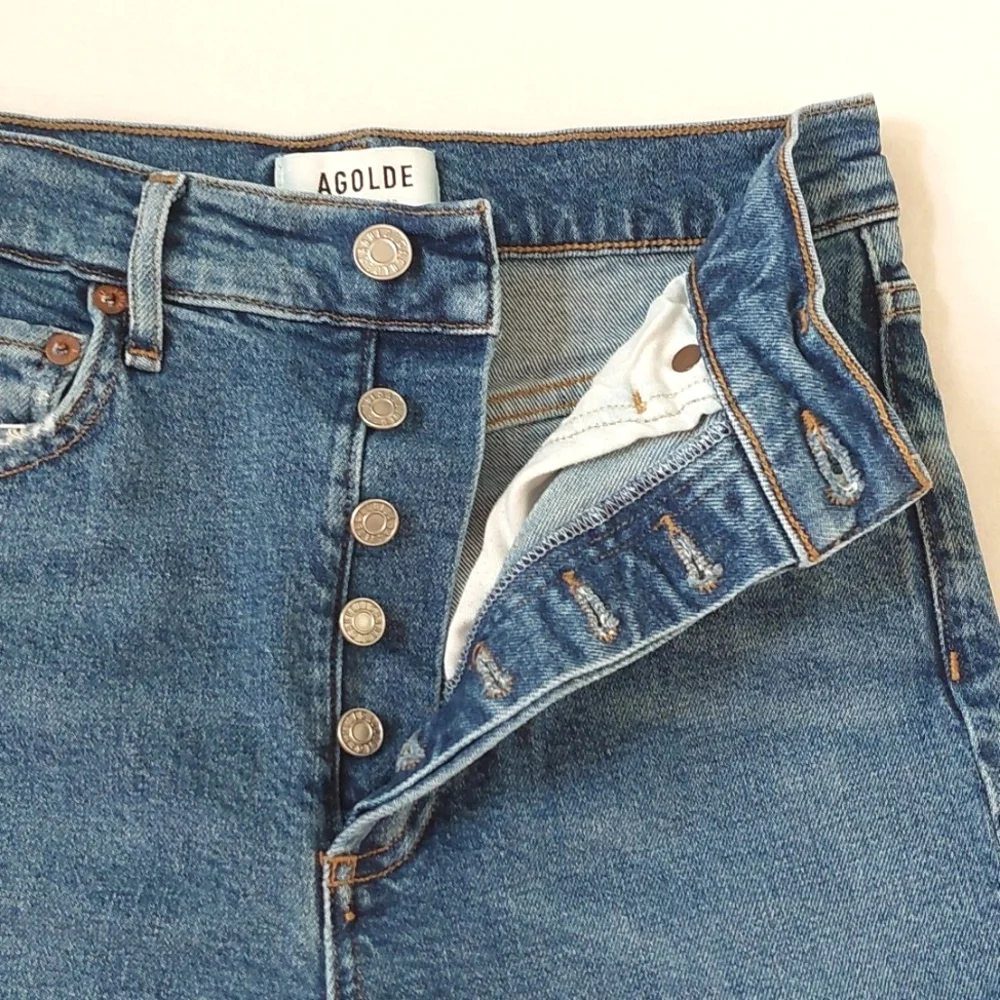 Agolde Riley High Rise Straight Crop Jeans - Picture 6 of 12